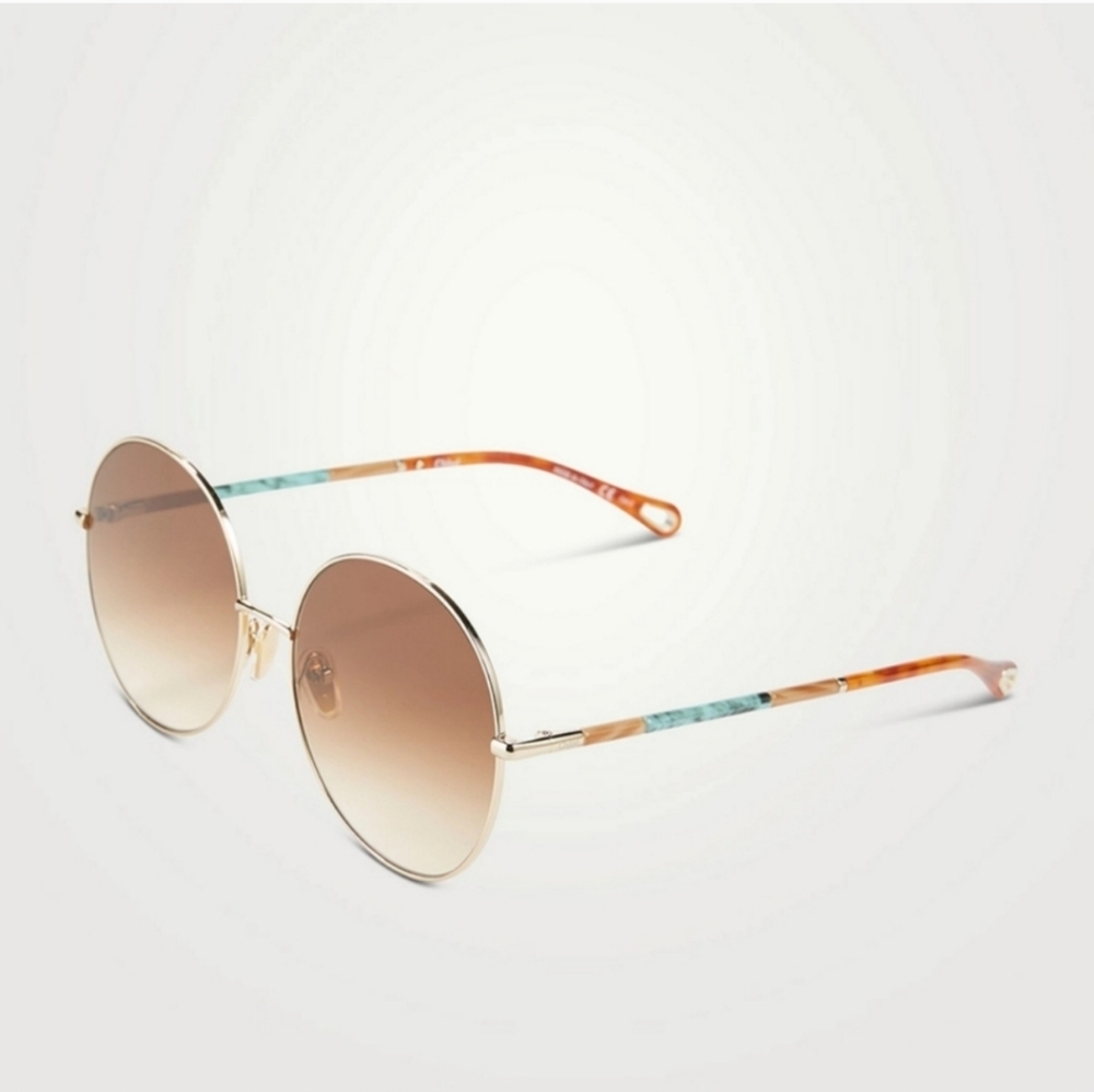 🚫OLD LISTING🚫 ☀️Chloe Round Gold Sunglasses